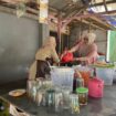 Pemberian paket sembako kepada Imah, warga Kecamatan Manding